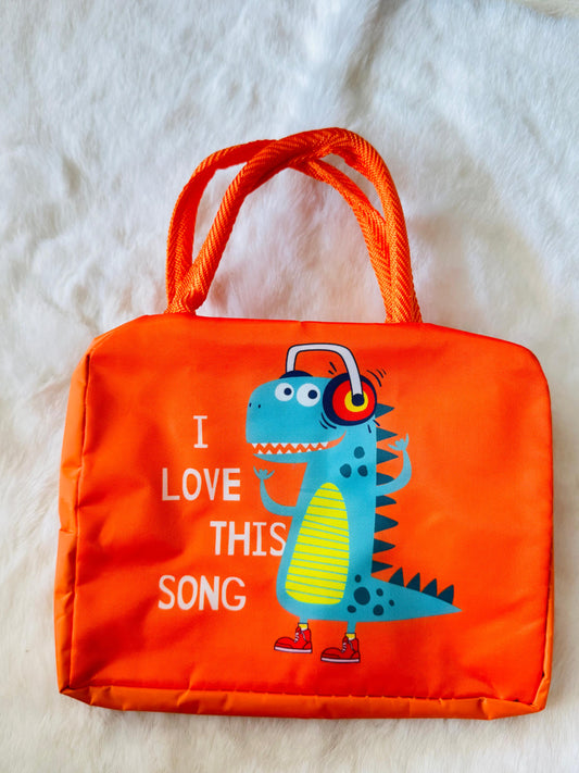 2d dino lunch bag