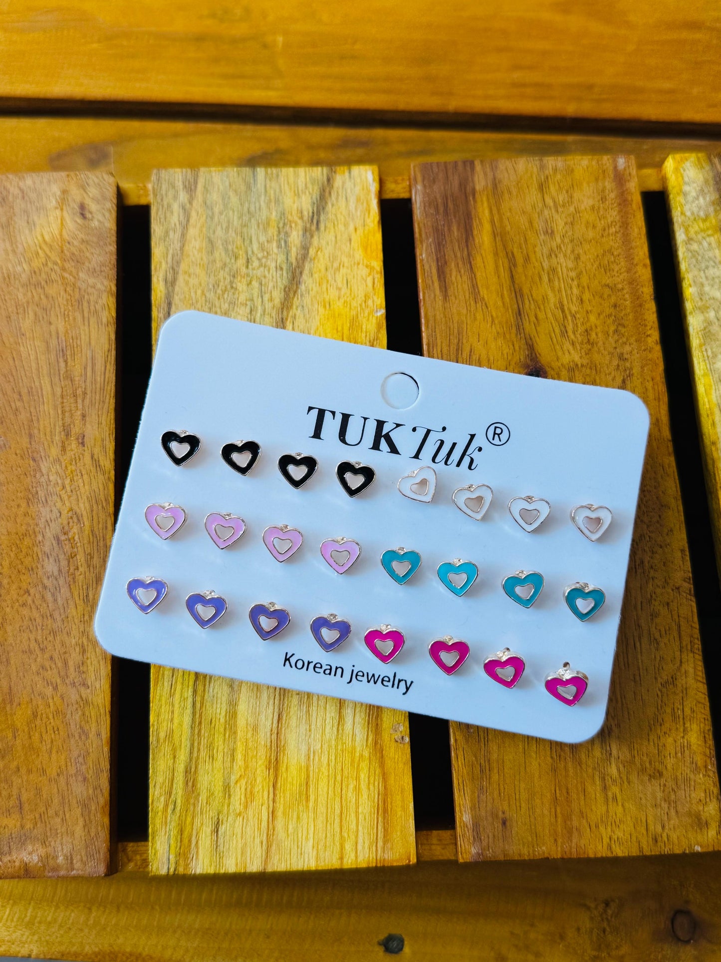 Mini heart studs