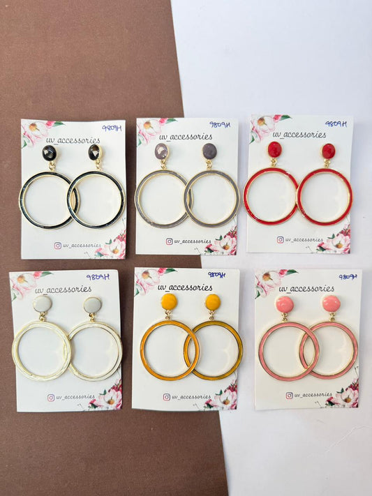 Round hoop earrings