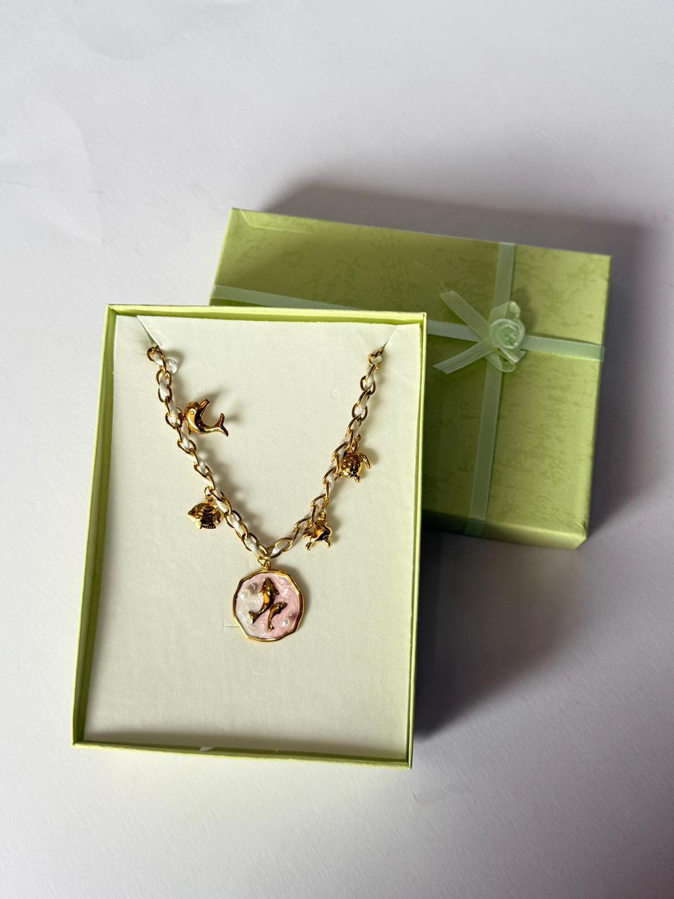 Dolphin charms thread chain