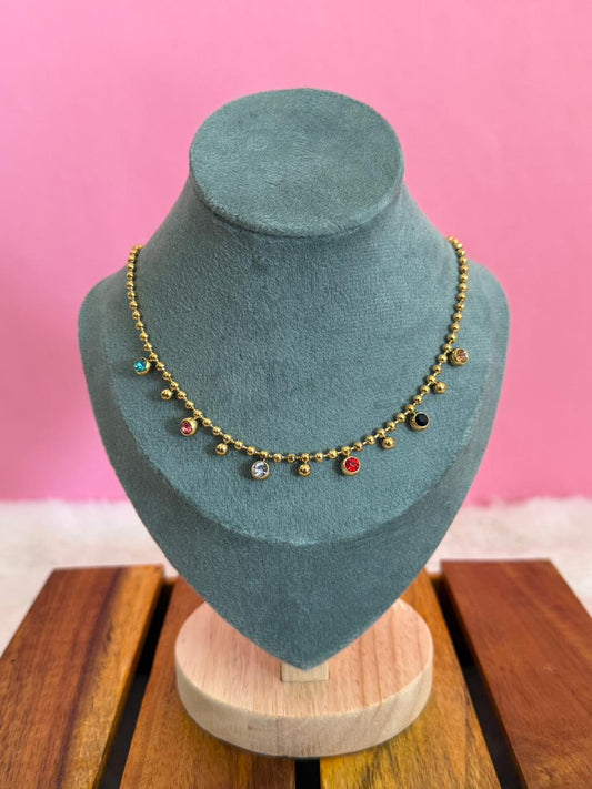 Multi stone beads chain