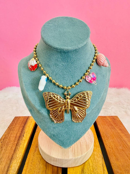 Butterfly charms beads chain