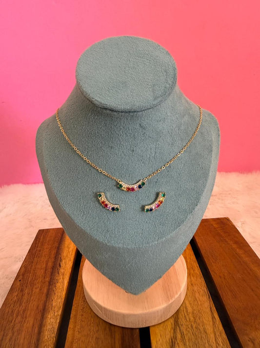 Multi half sun 18k set