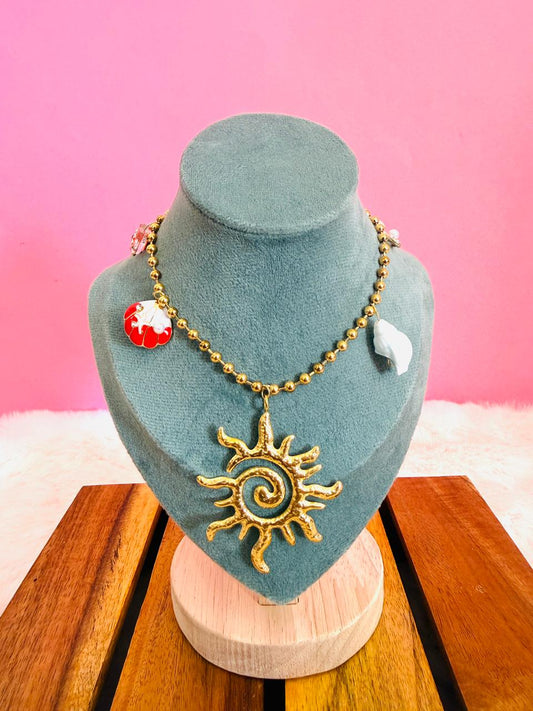 Sun charm beads chain