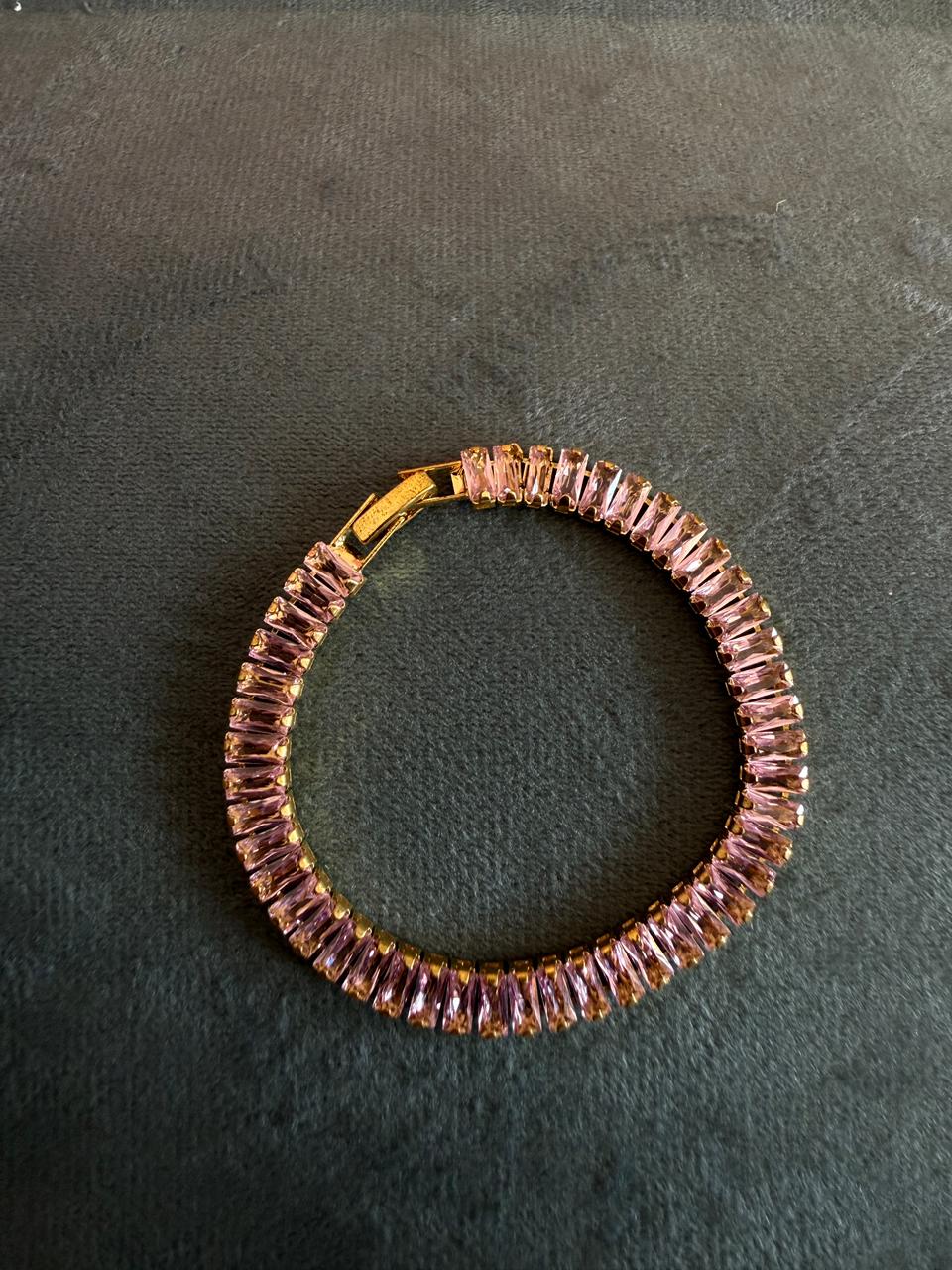 Pink stone bracelet