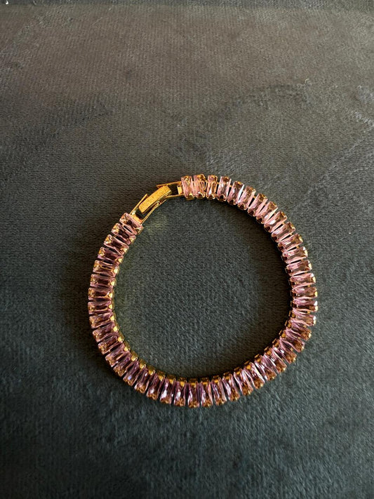 Pink stone bracelet