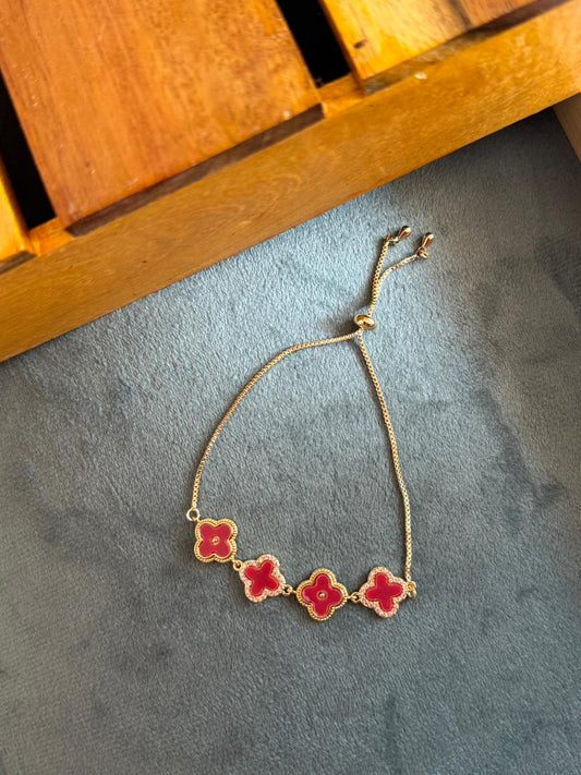 Red clove adjustable bracelet