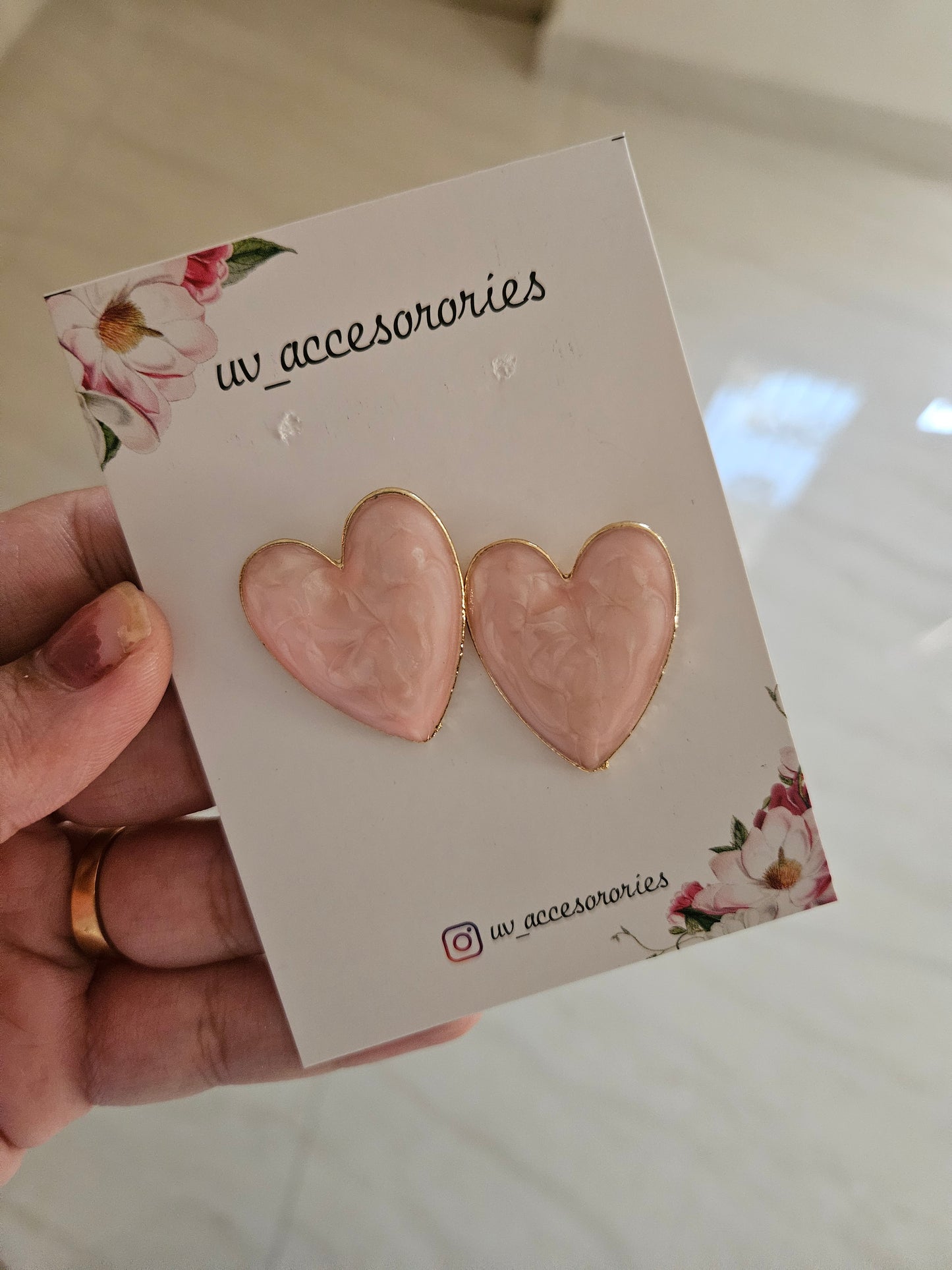 Heart studs